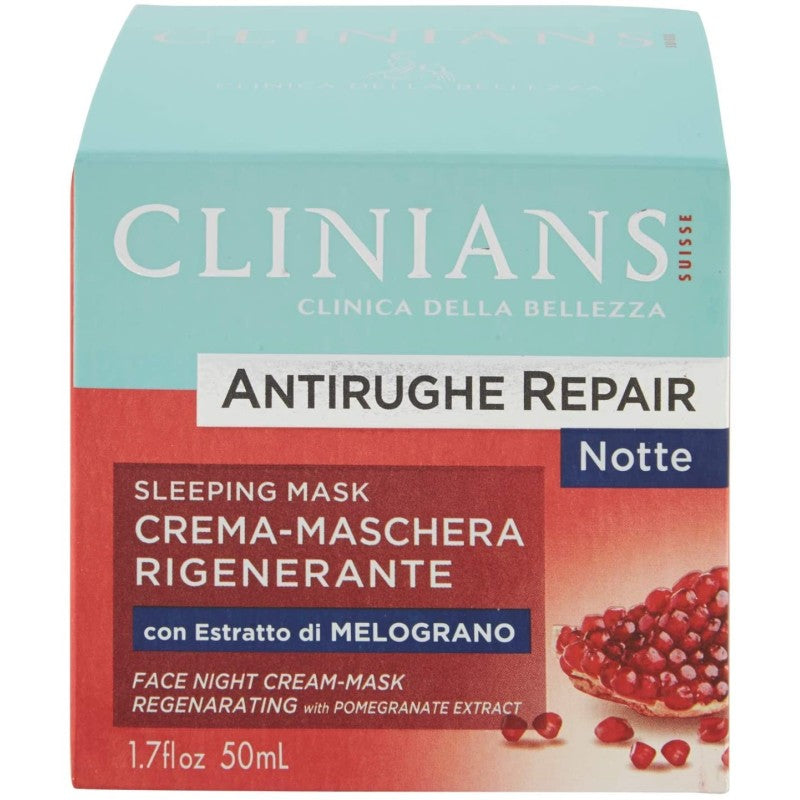 CLINIANS CREMA-MASCHERA RIGENERANTE NOTTE CON ESTRATTO DI MELOGRANO 50ML