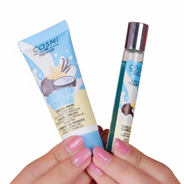 COSMI KIT COCONUT VANILLA CREMA MANI 25ML E PROFUMINO 8ML