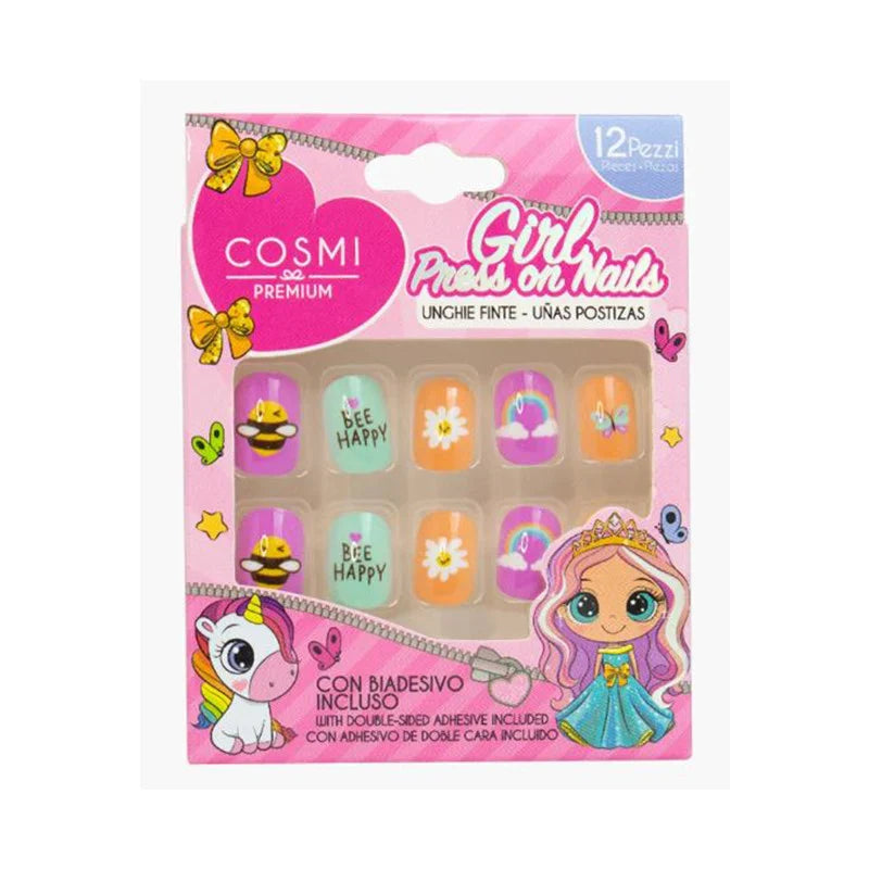 COSMI UNGHIE FINTE GIRL PRESS ON NAILS CON BIADESIVO 12PZ
