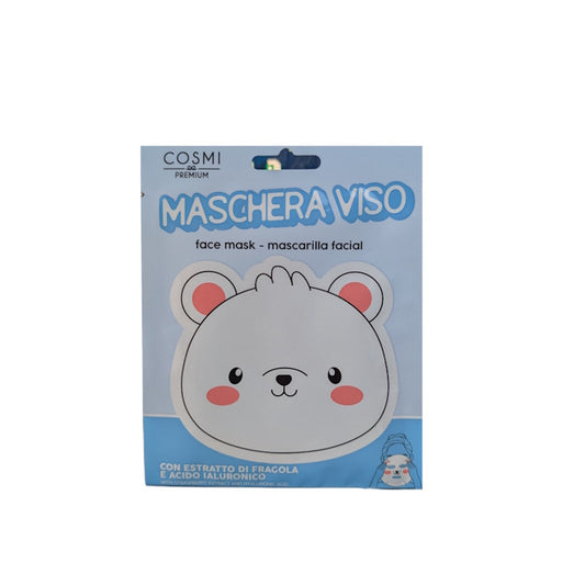 COSMI MASCHERA VISO IN TESSUTO ORSO BIANCO 25ML