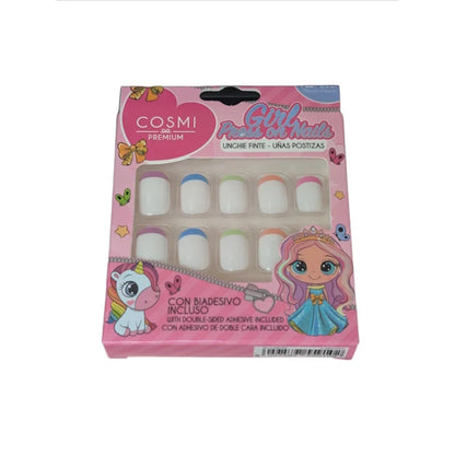 COSMI UNGHIE FINTE GIRL PRESS ON NAILS CON BIADESIVO 12PZ