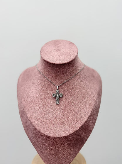 COLLANA SILVER CROCE DONNA