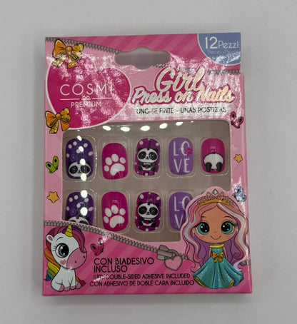 COSMI UNGHIE FINTE GIRL PRESS ON NAILS CON BIADESIVO 12PZ