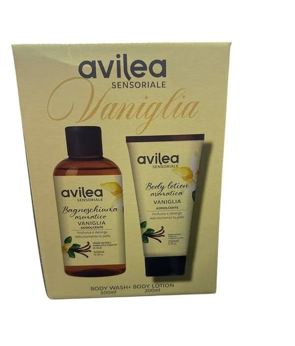AVILEA SENSORIALE BODY WASH 500ML+BODY LOTION 200ML VANIGLIA