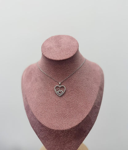 COLLANA SILVER DOPPIO CUORE