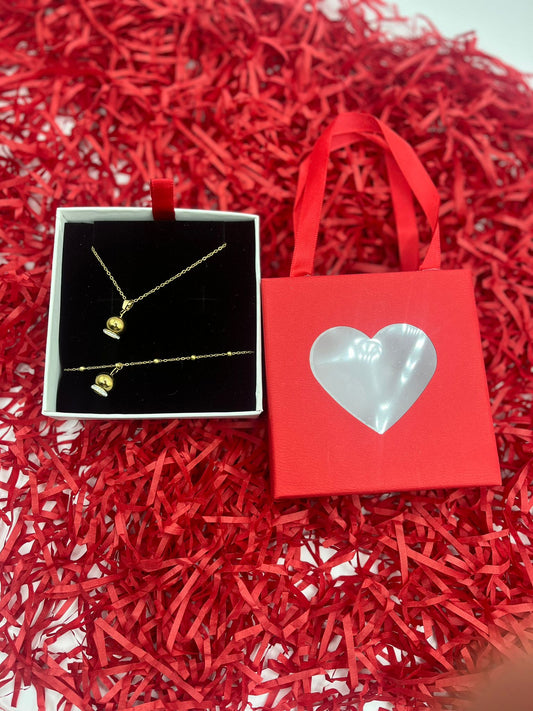 SET BRACCIALE E COLLANA CAMPANELLA GOLD