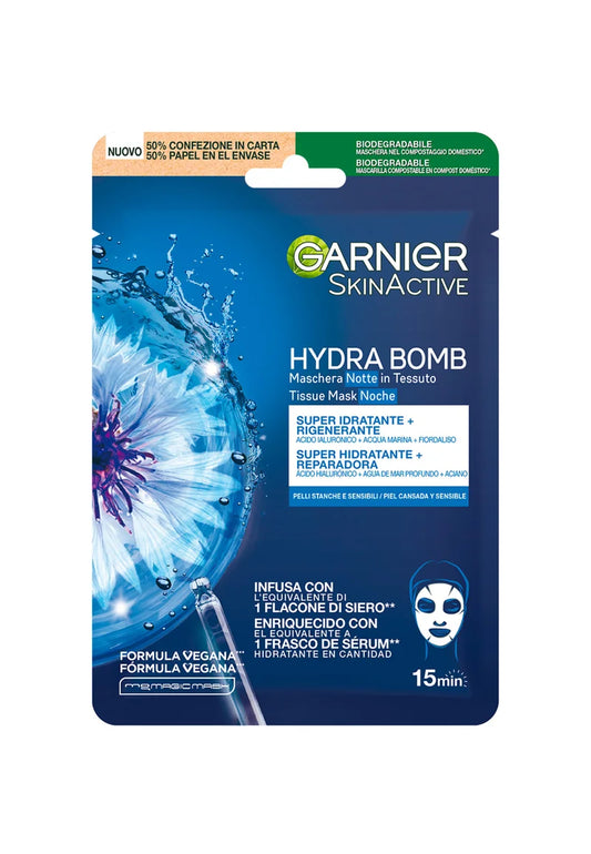 GARNIER MASCHERA IN TESSUTO NOTTE PER PELLI STANCHE E SENSIBILI