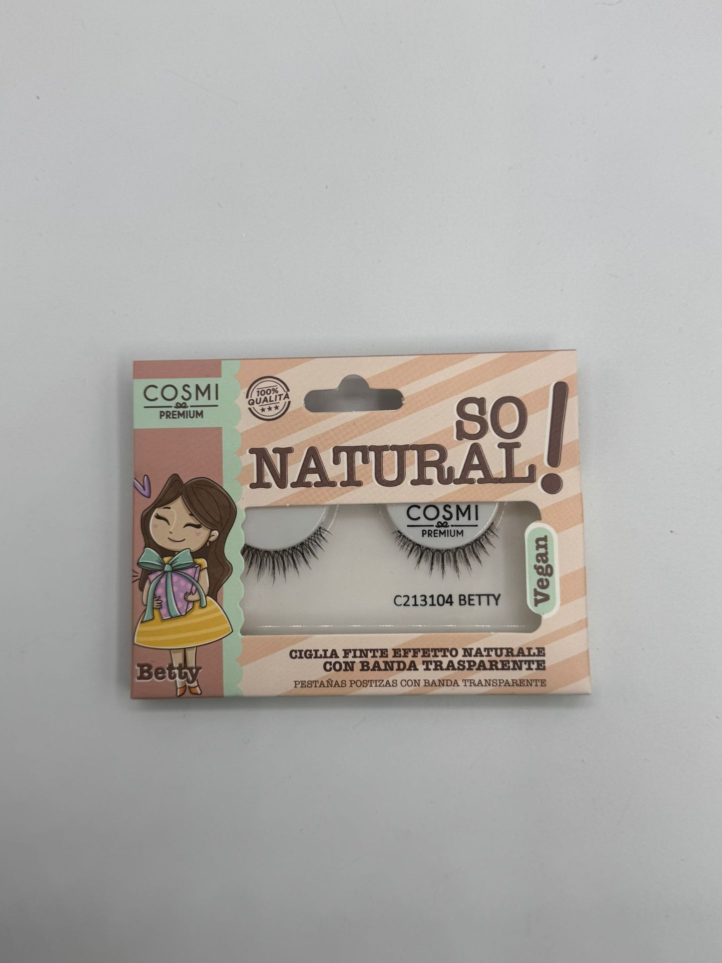 COSMI CIGLIA FINTE BETTY VEGAN CON BANDA TRASPARENTE