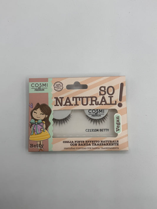 COSMI CIGLIA FINTE BETTY VEGAN CON BANDA TRASPARENTE