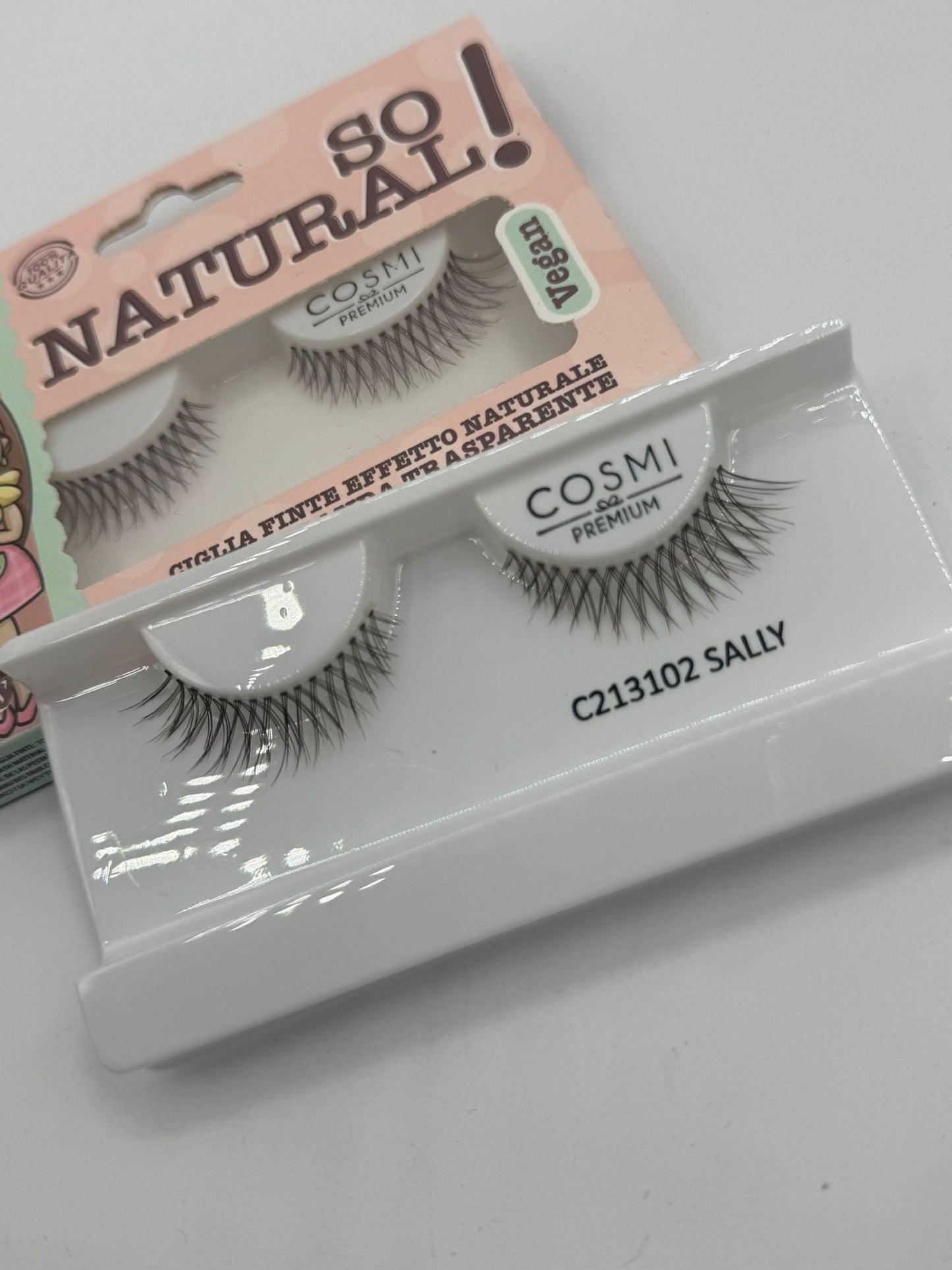 COSMI CIGLIA FINTE SALLY VEGAN CON BANDA TRASPARENTE