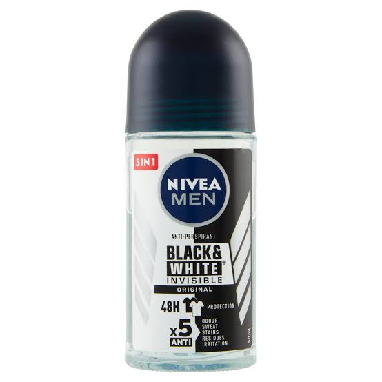 NIVEA MEN DEODORANTE ROLL ON BLACK AND WHITE 72H 50ML