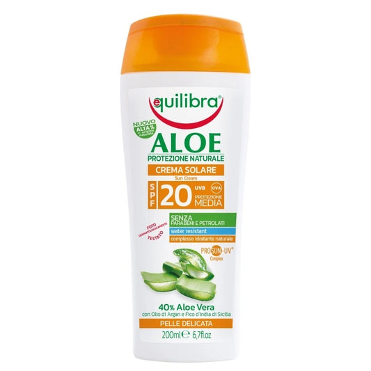 EQUILIBRIA ALOE VERA CREMA SOLARE SPF 20 PELLE DELICATA 200ML