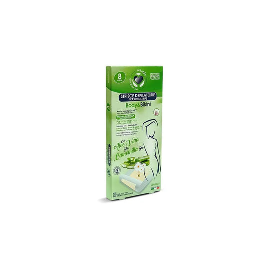 SETABLU 8 STRISCE DEPILATORIE BODY&BIKINI CON ALOE VERA E CAMOMILLA